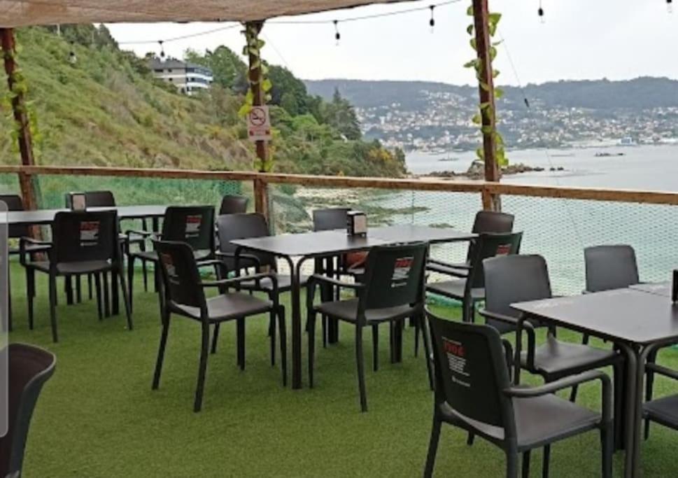 Piso A Pie De Playa Con Terraza Exclusiva Daire Moaña Dış mekan fotoğraf